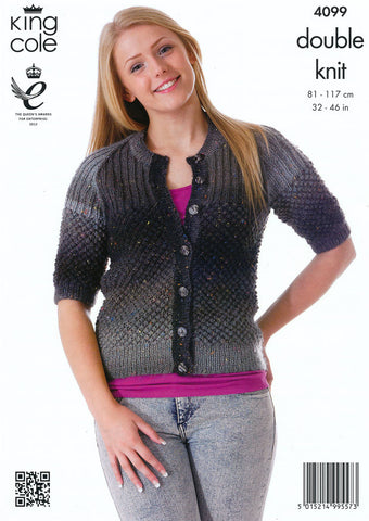 Cardigan and Tunic In King Cole Country Tweed DK (4099)