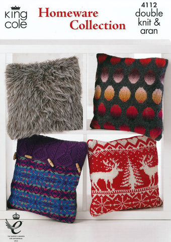 Winter Cushions in King Cole DK & Aran (4112)