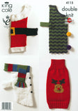Christmas Dog Coats in King Cole DK (4115)