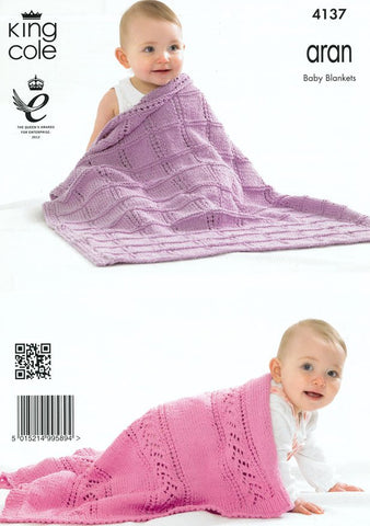 Blankets in King Cole Big Value Recycled Cotton Aran (4137)