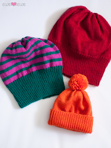 Bundle of Beanies in Ewe So Sporty Merino (413)