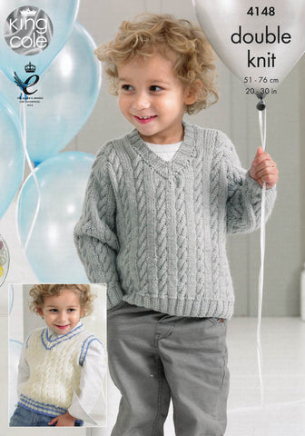 Slipover and Sweater in King Cole Comfort DK (4148)