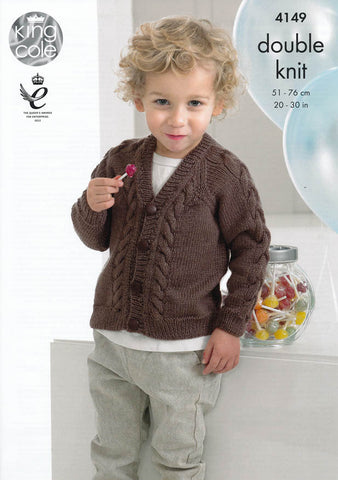 Sweater and Cardigan in King Cole Comfort DK (4149)