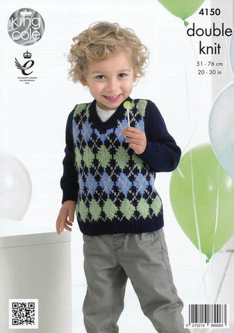 Slipover and Sweater in King Cole Comfort DK (4150)