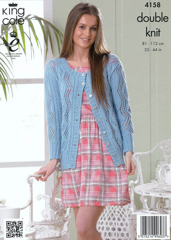 Sweater and Cardigan in King Cole DK (4158)