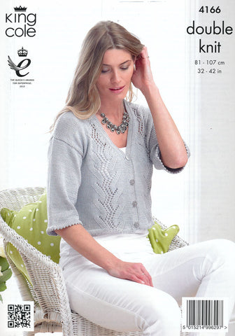 Sweater and Cardigan in King Cole DK (4166)