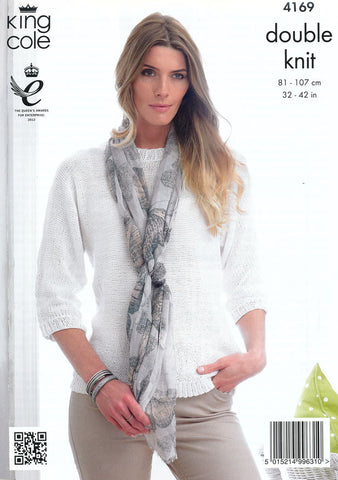 Sweater and Cardigan in King Cole DK (4169)