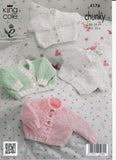 Cardigans in King Cole Cuddles and Comfort Chunky (4176)