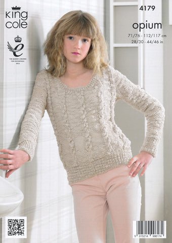 Slipover and Sweater in King Cole Opium (4179)