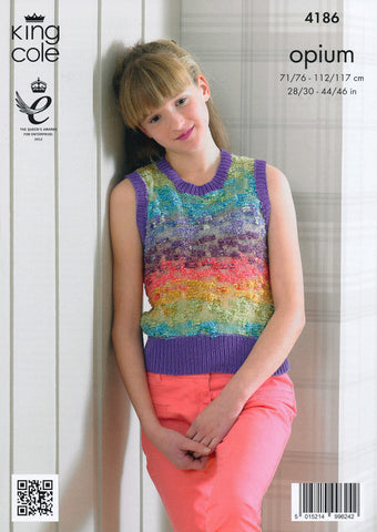 Waistcoat and Slipover in King Cole Opium Palette (4186)