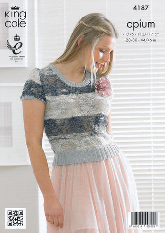 Sweater and Top in King Cole Opium Palette (4187)