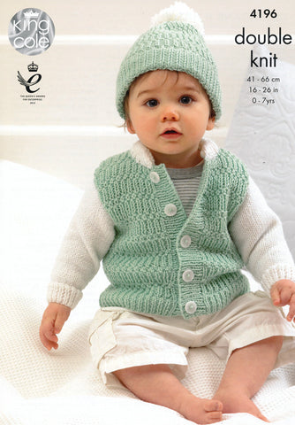 Cardigans and Hat in King Cole Cherish and Cherished DK (4196)