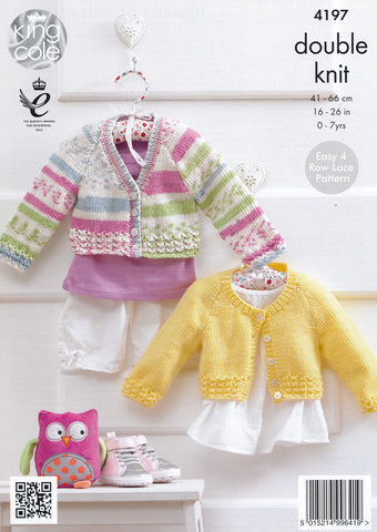 Cardigans and Headband in King Cole Cherish and Cherished DK (4197)