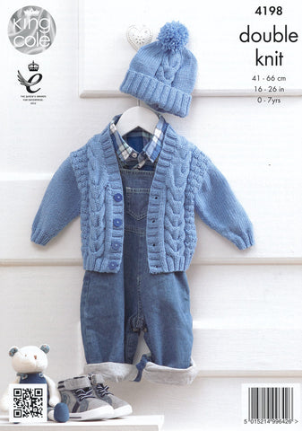 Cardigans and Hat in King Cole Cherished DK (4198)