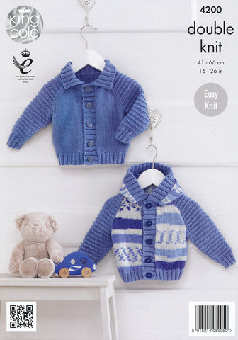 Cardigans in King Cole Cherish and Cherished DK (4200)