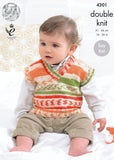 Baby Boys Sweater and Tank Top in King Cole Cherish and Cherished DK (4201)
