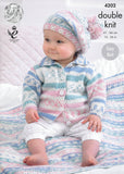 Babies' Cardigan, Blanket and Beret in King Cole Cherish DK (4202)