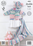 Babies' Cardigan, Blanket and Beret in King Cole Cherish DK (4202)