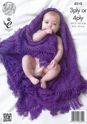 Shawls in King Cole 3 Ply or 4 Ply (4210)