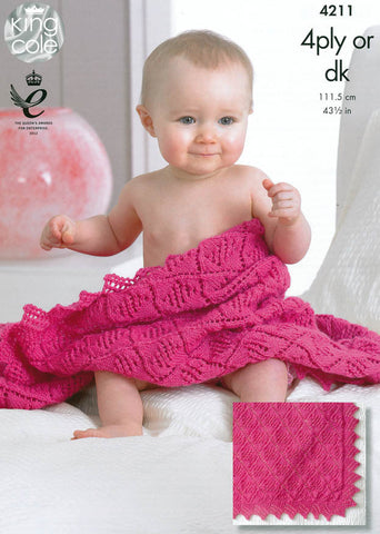 Shawls in King Cole 4 Ply or DK (4211)