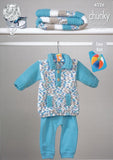 Blanket, Sweaters and Hat in King Cole Comfort Chunky (4226)