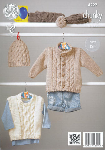 Sweaters, Jacket and Hats in King Cole Comfort Chunky (4227)