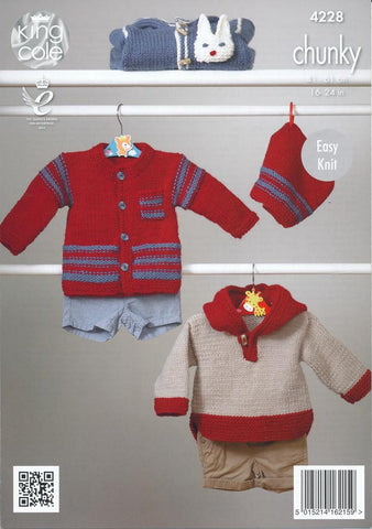 Outdoor Suit, Jacket, Hat and Top in King Cole Comfort Chunky (4228)