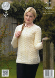 Cardigan & Sweater in King Cole Fashion Aran (4238)