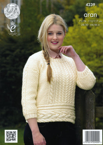 Sweaters in King Cole Fashion Aran (4239)
