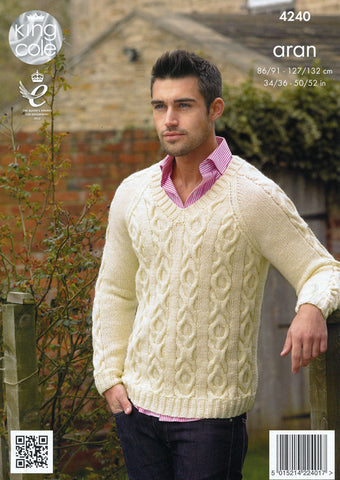 Jacket and Sweater in King Cole Fashion Aran (4240)