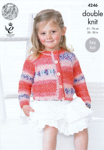 Sweater and Cardigan in King Cole Splash DK (4246)