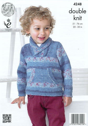 Sweater and Cardigan in King Cole Splash DK (4248)