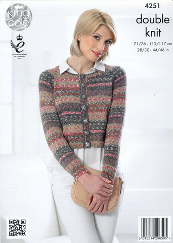 Raglan Jackets in King Cole Drifter DK (4251)