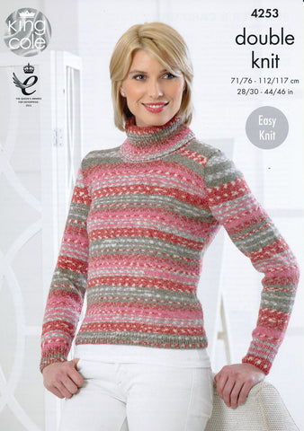 Sweater and Cardigan in King Cole Drifter DK (4253)