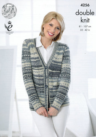 Cardigan and Waistcoat in King Cole Drifter DK (4256)