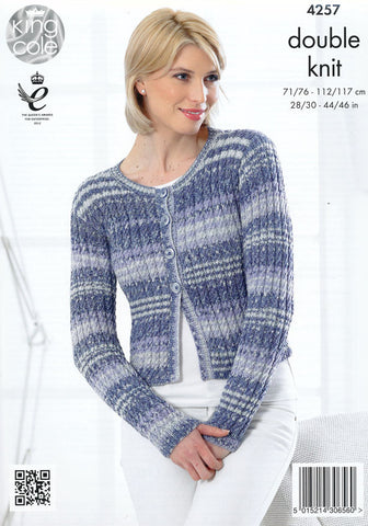 Cardigan and Sweater in King Cole Drifter DK (4257)