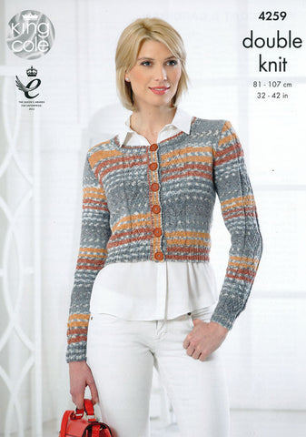 Waistcoat and Cardigan in King Cole Drifter DK (4259)