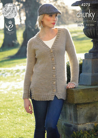 Sweater and Cardigan in King Cole Magnum Chunky (4275)