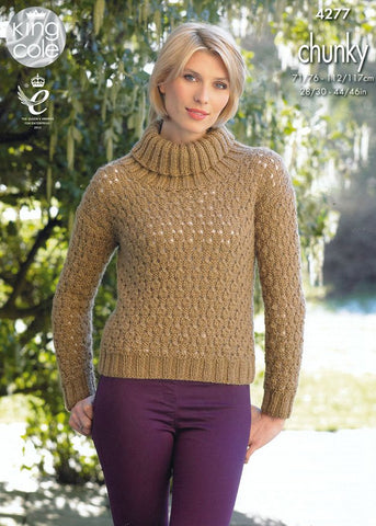 Waistcoat and Sweater in King Cole Magnum Chunky (4277)