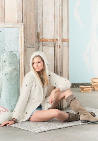 Long Hooded Jacket in Bergere de France Plume & Pur Merinos Francais (428.78)