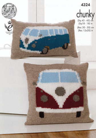 Camper Van Cushions in King Cole Chunky (4324)