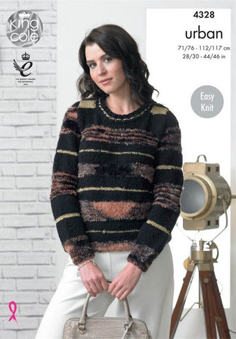 Sweater, Hat, Cowl and Scarf in King Cole Urban (4328)