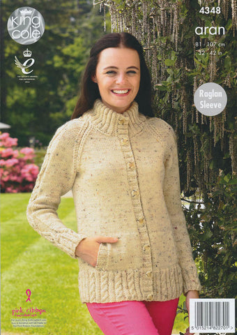 Cardigans in King Cole Fashion Aran (4348)