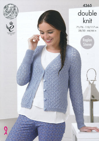 Cardigan and Sweater in King Cole Baby Alpaca DK (4365)