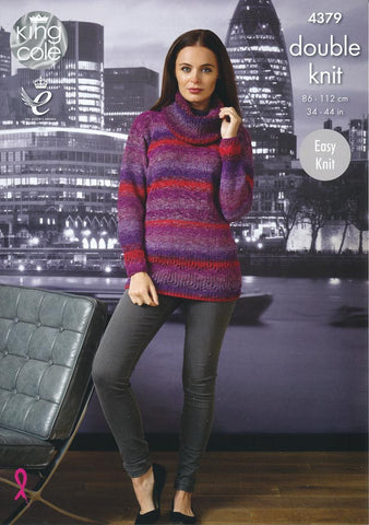 Sweater and Cardigan in King Cole Shine DK (4379)