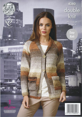 Sweater and Cardigan in King Cole Shine DK (4380)