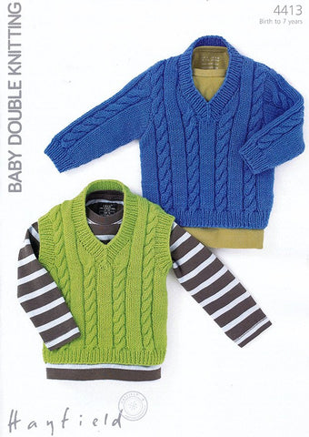 Tank and Sweater in Hayfield Baby DK (4413)