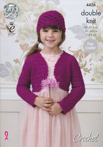 Crochet Boleros in King Cole Galaxy DK (4426)