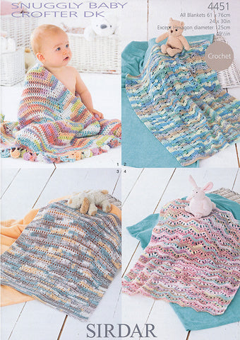 Blankets in Sirdar Snuggly Baby Crofter DK (4451)