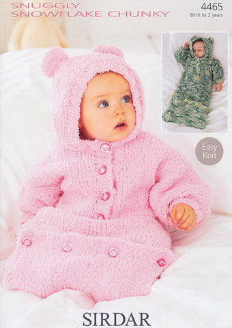 All In One and Sleeping Bag in Sirdar Snuggly Snowflake Chunky (4465)